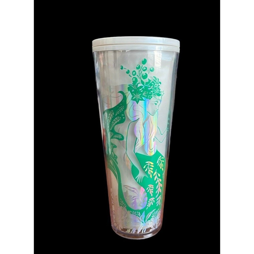 Starbucks Tumbler Wintergreen Siren Iridescent Pearl Mermaid 2022